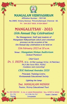 Mangalam Vidhyashram in Thirumullaivoyal Chennai Tamilnadu.